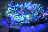 Гирлянда разноцветная 500 LED лампочек , прозрачный сетевой кабель ., фото №4