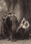 Старинная гравюра. Шекспир. "Король Иоанн", акт III. 1803 год. (42 на 32 см.). Оригинал., фото №2