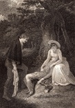 Старинная гравюра. Шекспир. "Как вам это понравится". 1803 год. (42 на 32 см.). Оригинал., фото №2