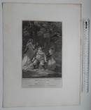 Старинная гравюра. Шекспир. "Виндзорские проказницы". 1803 год. (42 на 32 см.). Оригинал., фото №6