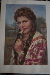 Картина Девушка с цветком Шаркевич 1989 акварель, фото №5