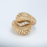 Винтажное золотое кольцо с бриллиантами, фото №2