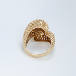 Винтажное золотое кольцо с бриллиантами, фото №4