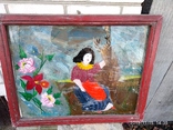 Картина на стекле с девушка с оленем, фото №2