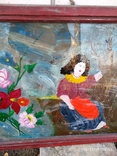 Картина на стекле с девушка с оленем, фото №4