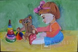 Картина "Мої іграшки", 30х20 см., гуаш, жовтень 2019 р., Саша Новікова, 7 років, фото №2