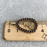 Подвеска иконка с гранатами пиропами (серебро 900 пр, вес 3,5 гр), фото №4