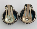 Клипсы с голубым топазом (серебро 925 пр, вес 14,3 гр), фото №4