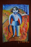 Картина "Косар Малевіча", 42х30 см., лютий 2019 р., гуаш, Аня Юхименко, 12 років, фото №3