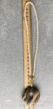 Жемчужные бусы с камнем (золото 750 пр, вес 39,4 гр), фото №5