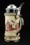 Коллекционная пивная кружка. Sitzendorf Porcelain. Старый Люстгартен в Берлине (0502), фото №3