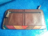 Добротный кожаный кошелек: FOSSIL., фото №5