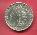США 1 доллар 1921 серебро Морган, фото №2