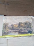 Картина Речной пейзаж подпись мастера 1862 год, фото №8