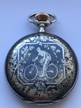 Часы карманные серебро(чернь, золотые вставки) Австрия, Вена. Конец 19 века, фото №12