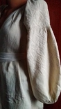 Старинная украинская вышиванка.(Сумщина)   белым по  белому с вырезанием., фото №2