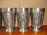 Коллекционная стаканы (6 штук)  "Выдающиеся художники Карл Шпицвег" Клеймо (261), фото №4