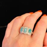 Серебряноне кольцо с изумрудом, фото №4