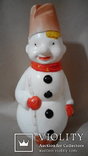 Снеговик с метлой 25см игрушка СССР, фото №7