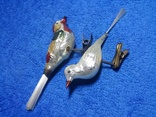 Елочные игрушки: Птички ГДР - периода СССР 2 шт - одним лотом, фото №5