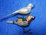 Елочные игрушки: Птички ГДР - периода СССР 2 шт - одним лотом, фото №6