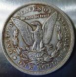 1 долар 1893 року CC .  CША  /срібло/UNS, фото №3