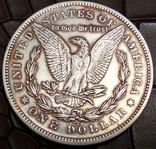 1 долар 1893 року CC .  CША  /срібло/UNS, фото №4