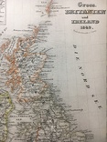 Карта Англія, Шотландія, Ірландія. 1849р. (лист 245*295), фото №2