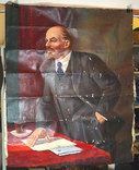Картина маслом В.И.Ленин. 130 х 100 см. Копия., фото №2