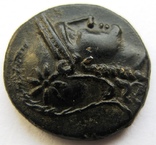 Медная монета Древней Греции, ок. 200 г. до н.э., фото №4