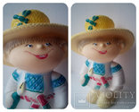 Doll Ukrainian lad in a straw hat and bast shoes Horizon of the USSR, photo number 2