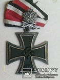 Рицарский железный крест с листьям и мечами. Реплика., фото №4