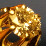 Золотое кольцо с бриллиантом 0,5 карат.(750)"СССР", фото №9
