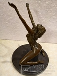 Бронзовая статуэтка "Гимнастика.Ню." - бронза или латунь., фото №5