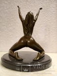 Бронзовая статуэтка "Гимнастика.Ню." - бронза или латунь., фото №10