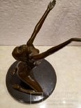 Бронзовая статуэтка "Гимнастика.Ню." - бронза или латунь., фото №12