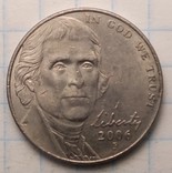 США 5 центов, 2006 год Отметка монетного двора: "P" - Филадельфия, фото №2