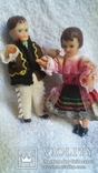 Куклы, в национальном костюме; мальчик и девочка - клеймо.  11 см. Одним лотом, фото №2