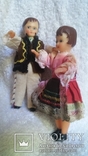 Куклы, в национальном костюме; мальчик и девочка - клеймо.  11 см. Одним лотом, фото №3