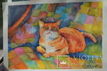 Три акварельных  рисунка.  коты, фото №4