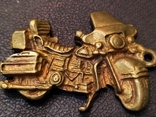 Байк мотоцикл бронза коллекционная миниатюра брелок, фото №5