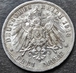 3 марки 1913 года А, Пруссия Вильгельм II, мундир, серебро, фото №3