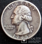 США ¼ долара, 1945, фото №4