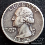 США ¼ долара, 1945, фото №5