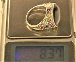 Кольцо перстень серебро 925 проба 17,5 размер авторская работа 8,37 грамма, фото №7
