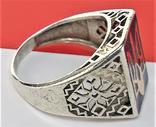 Кольцо перстень серебро 925 проба 7,05 гр размер 21, фото №3