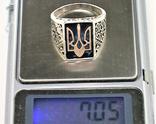 Кольцо перстень серебро 925 проба 7,05 гр размер 21, фото №7