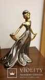 Фарфорова статуетка Золота дама 28см, фото №3