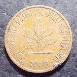 Германия 2 пфеннига 1990 год Метка монетного двора (G)  Карлсруе  (590), фото №2