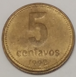 Аргентина 5 сентаво, 1992, фото №2